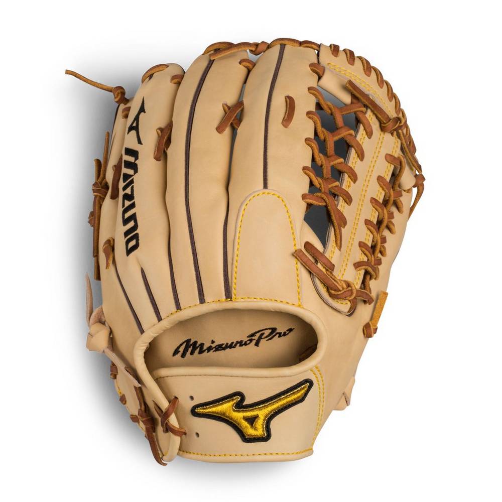 Mizuno Men's Pro Outfield Baseball Gloves 12.75" - Deep Pocket Brown (312493-QIK)